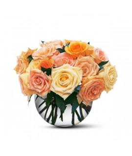 Les roses pastel dans un vase